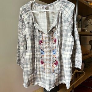 Johnny Was Workshop Embroidered Blouse